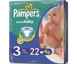  Pampers Active Baby Midi 4-9  22 