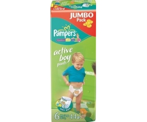  Pampers Active Boy Extra Large 16+  44 