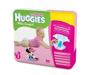  Huggies Ultra Comfort    5-9  80 