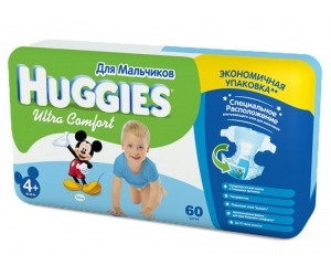  Huggies Ultra Comfort   Mega 10-16  60 