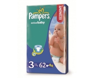  Pampers Active Baby 4-9  62 