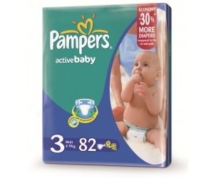  Pampers Active Baby 4-9  82 