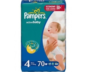  Pampers Active Baby Maxi 7-18  70 