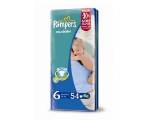  Pampers Active Baby Extra Large 16+ 54 