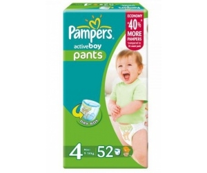  Pampers Active Boy Jumbo Maxi 9-14  52 