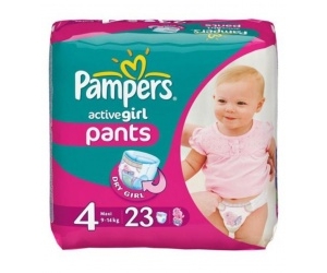  Pampers Active Girl maxi 9-14  23 